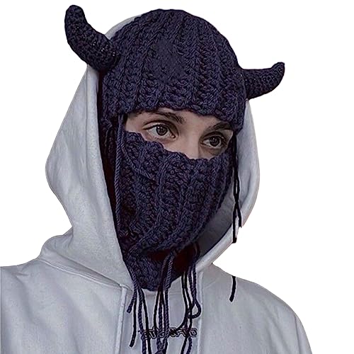 Mädchen Strickmütze Ostern Foto Requisite Teufelshorn Hut Kostüm Ostern Horn Dekorationen Winter Strickmützen Halloween Teufel Kostüm von Hattba