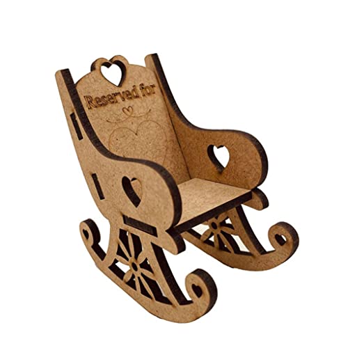 Schaukelstuhl Sammlerfigur Landschaft Ornament Deko für Puppe für Kinder Geburtstag Hochzeit Geschenk Holz Stuhl Möbel Dekorationen von Hattba