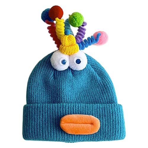 Strickmütze für Damen, Herren, Erwachsene, Dopamin, Pullover, Hut, Unisex, Halloween, Party, Requisiten, Dopamin, Monster, Kinder, Winter, Outdoor, Winteraktivitäten von Hattba