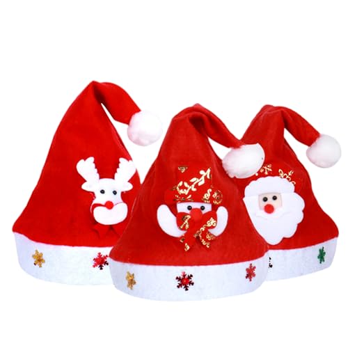 Weihnachtsmütze aus weichem Vliesstoff, Weihnachtsmannmütze, Festival, Familienkostüm, Noel-Hut, Neujahrs-Heimdekoration, Rot Weihnachtsmütze aus weichem Vliesstoff, Weihnachtsmannmütze, Festival, Familienkostüm, Noel-Hut, Neujahrs-Heimdekoration, Rot von Hattba