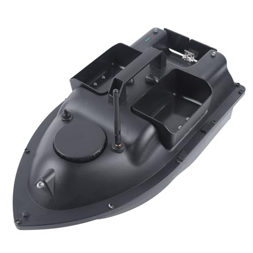 HauTour Angelköder-Boot,RC 500m Futterboot 2kg Köderboot,Nachtangeln Köderboot mit Fernsteuerung,mit Zwei Köderboxen Cruise Fernbedienung Angel Nest Boot für Nachtangeln von HauTour