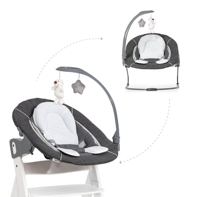 hauck Babyaufsatz Alpha Bouncer 2in1 Deluxe Melange Grey von Hauck