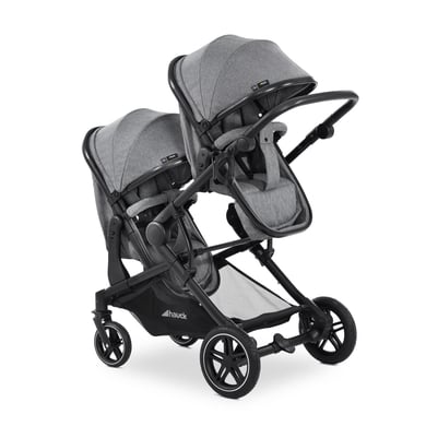 hauck Geschwisterwagen Atlantic Twin Melange Grey von Hauck