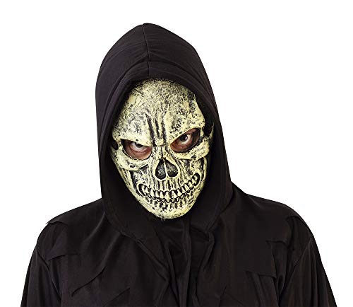 Rubies Totenkopf-Maske für Erwachsene, Zubehör, Zubehör, Kostüm, Weiß, Skelett, Skelett, für Halloween, Cosplay, Party von Haunted House