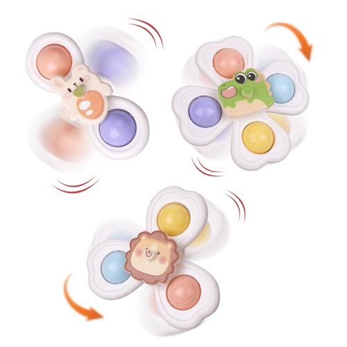 ​​3 Stück Saugnapf Baby​​, Beißring Spinner Baby von Hauojaus