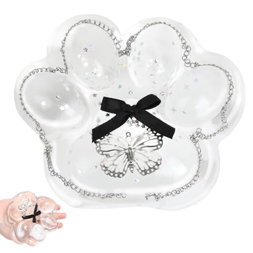 Groß Katzenpfoten Squishy, Cat Paw Squishy Pfote Transparente Farbe, Stressabbau Squeeze Spielzeug Antistress Spielzeug (15cm/5.9inch x14cm/5.5inch) von Hauojaus