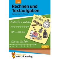 Rechnen und Textaufgaben - Gymnasium 5. Klasse, A5-Heft von Hauschka Verlag