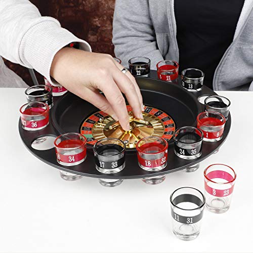 Haushalt International Trinkspiel Roulette 16 Schnapsgläser Trink Spiel Partyspiel Shotglas Schnapsglas von Haushalt International