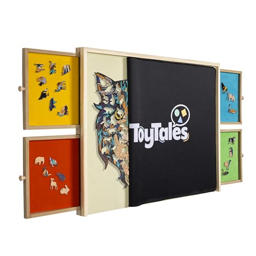 Puzzlebrett 90 x 67 x 4,5 cm mit Auszügen für 1500 Teile-Puzzle Puzzleunerlage mit Neopren-Abdeckung Puzzle-Platte mit Beschichtung aus Flannel von Haushalt International