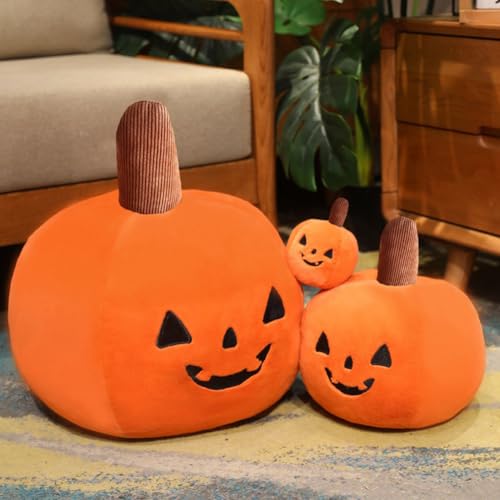 Halloween Plüsch Kürbis, Kissen Halloween Plüschtier, Herbst Kürbis Kuscheltier, Kuscheltier Plüsch Spielzeug, Gefülltes Teufelsspielzeug Mit Klappbaren Hüten, Plüschtier Kürbiskissen (Kürbis 2) von Hausio