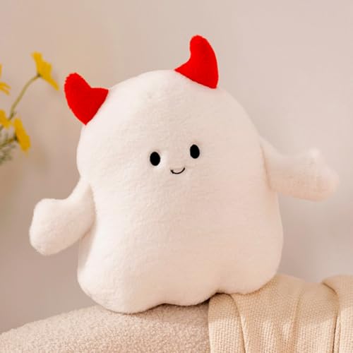 Hausio Halloween Kuscheltier Plüsch Spielzeug Stofftier - Halloween Plush, Kürbis Kuscheltier, 3D Plüschtier Deko, Sofakissen Plüschtier, Plüsch Deko für Erntedankfest Weihnachten (Geist 2) von Hausio