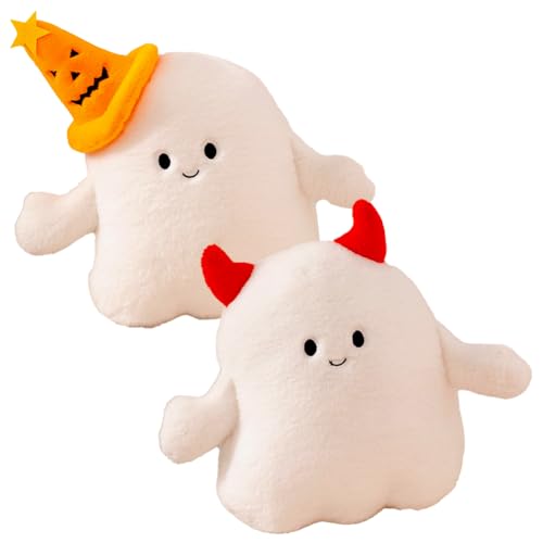 Hausio Halloween Stofftier - Halloween Plush, 3D Plüsch Kuscheltier Deko, Zierkissen Aesthetic Sofakissen Plüschtier, Plüsch Deko für Erntedankfest Weihnachten Schlafzimmer (2 Stile) von Hausio