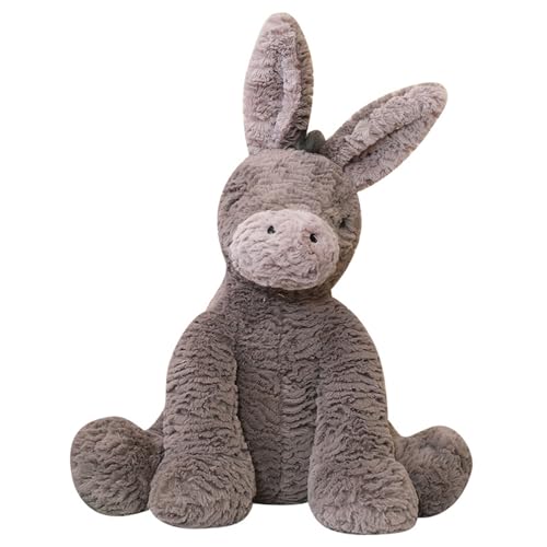 Hava Kolari Kuscheltier Esel, Plüschtier Spielzeug Stofftier Figuren Schmusetier Weihnachten Neujahr Geburtstagsfeier Gefälligkeiten Jungen Mädchen Babys Grau (23cm) von Hava Kolari