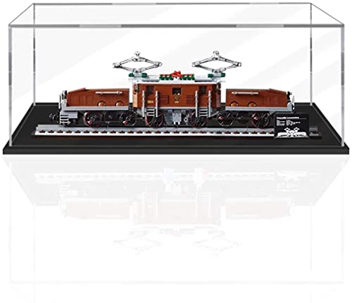 Havefun Acryl Vitrine Kompatibel Mit Lego 10277 Lokomotive Krokodil, Schaukasten Showcase Staubdichte Display Case für Lego 10277 - Nicht Enthalten Modellbausatz von Havefun
