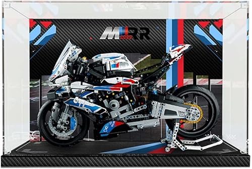 Havefun Acryl Vitrine Kompatibel Mit Lego 42130 Technic BMW M 1000 RR Motorrad, Schaukasten Showcase Staubdichte Display Case für Lego 42130 - Nicht Enthalten Modellbausatz von Havefun