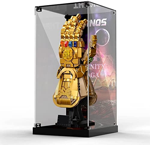 Havefun Acryl Vitrine Kompatibel Mit Lego 76191 Infinity Glove, Schaukasten Showcase Staubdichte Display Case für Lego 76191 - Nicht Enthalten Modellbausatz von Havefun