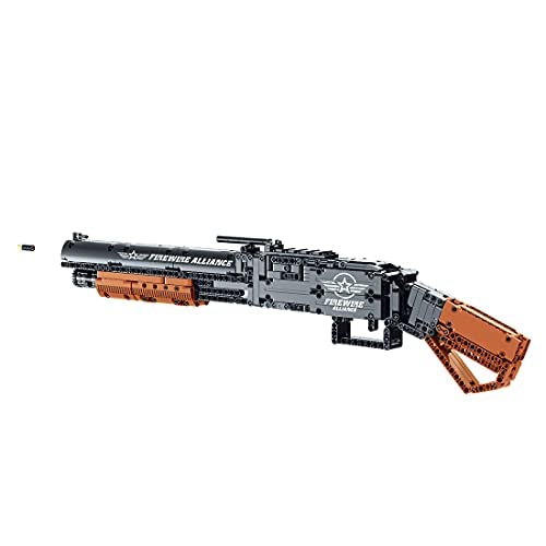 Havefun Technik Schießwaffe Bausteine, Technik M1897 Winchester Schrotflinte Bausatz Modell mit Schussfunktion, 791+ Klemmbausteine Gewehr Waffen Bauset Konstruktionspielzeug Kompatibel mit Lego von Havefun