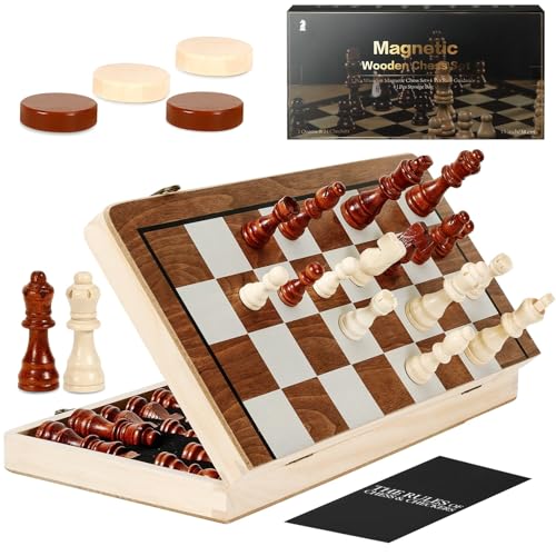 HAVNIDY Magnetisches Schachspiel Holz,Handgefertigtes Schachbrett aus Echtholz, Holz2 In 1 Schachspiel Magnetisch mit Stauraum, klappbar für Party Familie Aktivitäten, reiseschach HAVNIDY Magnetisches Schachspiel Holz,Handgefertigtes Schachbrett aus Echtholz, Holz2 In 1 Schachspiel Magnetisch mit Stauraum, klappbar für Party Familie Aktivitäten, reiseschach von Havnidy