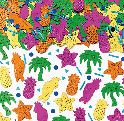 250-tlg. Metallic-Konfetti * Hawaii - Island Party * als glitzerndes Deko zum Geburtstag oder Mottoparty | Tischdeko Ananas Palmen Papagei Seesterne Karibik 250-tlg. Metallic-Konfetti * Hawaii - Island Party * als glitzerndes Deko zum Geburtstag oder Mottoparty | Tischdeko Ananas Palmen Papagei Seesterne Karibik von Hawaii-Party: