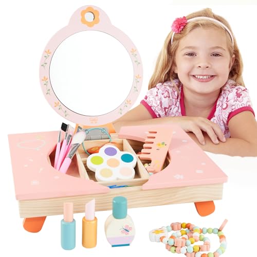 Hawthyhome Kinderschminke Set Holz, Kinderschminke Set Mädchen, Holzschminke Mädchen, Holz Spielzeug, Makeup Set Rollenspiel Spielzeug, Schminke Spielzeug Holz für Kinder ab 3 Jahre alt Hawthyhome Kinderschminke Set Holz, Kinderschminke Set Mädchen, Holzschminke Mädchen, Holz Spielzeug, Makeup Set Rollenspiel Spielzeug, Schminke Spielzeug Holz für Kinder ab 3 Jahre alt von Hawthyhome