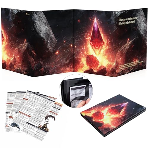 Haxtec DND DM Screen, Dungeons and Dragons Master Screen, Four-Panel with Magnetic Pockets DM Screen for Board Games Masters, TTRPG Accessories D&D Gifts for DM Dungeons Masters Haxtec DND DM Screen, Dungeons and Dragons Master Screen, Four-Panel with Magnetic Pockets DM Screen for Board Games Masters, TTRPG Accessories D&D Gifts for DM Dungeons Masters von Haxtec