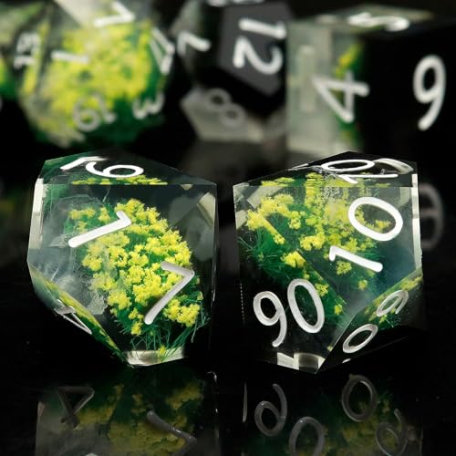 Haxtec DND Dice Set Sharp Edge Resin Dice Set with Dice Case, D and D Dice, Polyhedral D&D Dice Set for Dungeons and Dragons TTRPGs DND Gift Haxtec DND Dice Set Sharp Edge Resin Dice Set with Dice Case, D and D Dice, Polyhedral D&D Dice Set for Dungeons and Dragons TTRPGs DND Gift von Haxtec