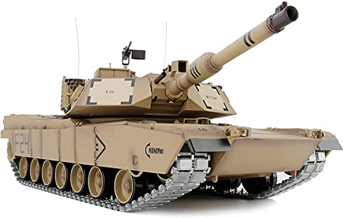 Haya RC Panzer Tank M1A2 Abrams 1:16 Smoke & Sound + Metal Gears and + Metal Chains 2.4GHz von Haya