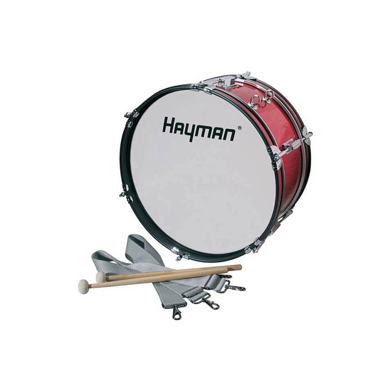 Hayman 18" Red Junior Marching Bass Drum Große Trommel von Hayman