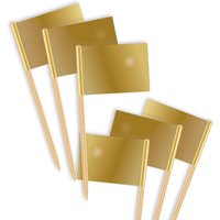 Dekopicker, Fähnchen, gold, 50 Stück Dekopicker, Fähnchen, gold, 50 Stück von Haza Groep B.V.