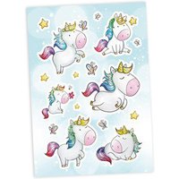 Einhorn Stickerbogen mit 16 Stickern von Haza Groep B.V.