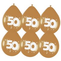 Goldene Luftballons, bedruckt mit der Zahl "50" Goldene Luftballons, bedruckt mit der Zahl "50" von Haza Groep B.V.