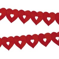 Herzgirlande in Rot, Papiergirlande aus roten Herzen, 6m, 1 Stück Herzgirlande in Rot, Papiergirlande aus roten Herzen, 6m, 1 Stück von Haza Groep B.V.