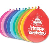 Luftballons, bedruckt mit "Happy birthday", 10 Stück Luftballons, bedruckt mit "Happy birthday", 10 Stück von Haza Groep B.V.