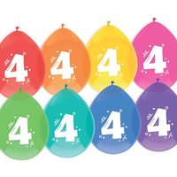 Luftballons, bedruckt mit der Zahl "4" Luftballons, bedruckt mit der Zahl "4" von Haza Groep B.V.