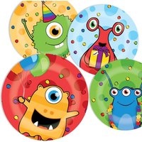 "Monster", Partyteller, 8 Stück, bunt, Pappe "Monster", Partyteller, 8 Stück, bunt, Pappe von Haza Groep B.V.
