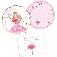 Prinzessin Einladungen, 6 Stück, für den Prinzessin Geburtstag, Pappe Prinzessin Einladungen, 6 Stück, für den Prinzessin Geburtstag, Pappe von Haza Groep B.V.