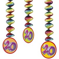 Rotor-Spiralen, Zahl "20", Regenbogen-Farben, 3 Stück Rotor-Spiralen, Zahl "20", Regenbogen-Farben, 3 Stück von Haza Groep B.V.