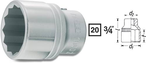 Hazet 1000AZ-1.1/8 Außen-Sechskant Steckschlüsseleinsatz 1 1/8  3/4  (20 mm) von Hazet