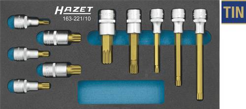 Hazet Steckschlüssel-Bit-Einsatz-Set 1/2  (12.5 mm) 10teilig 163-221/10 von Hazet