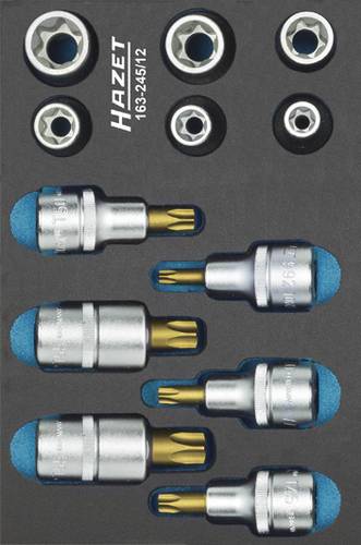 Hazet Steckschlüssel-Bit-Einsatz-Set 1/2  (12.5 mm) 12teilig 163-245/12 von Hazet