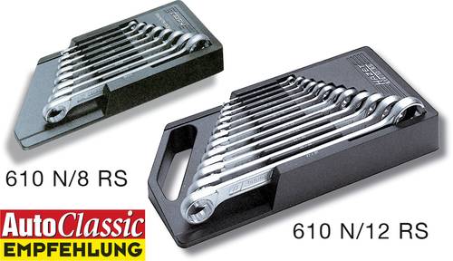 Hazet 610N/8RS Doppel-Ringschlüssel-Satz 8teilig 6 - 22mm DIN 837-B, DIN ISO 10103 von Hazet