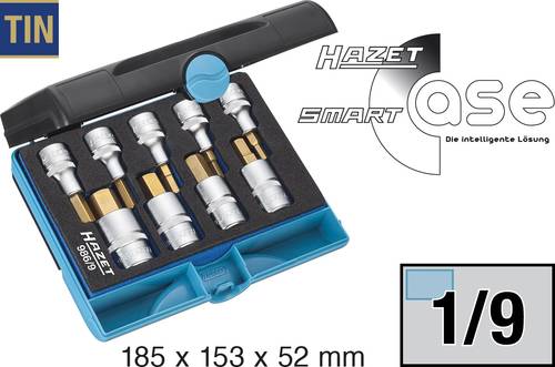 Hazet Steckschlüssel-Bit-Einsatz-Set 1/2  (12.5 mm) 9teilig 986/9 von Hazet