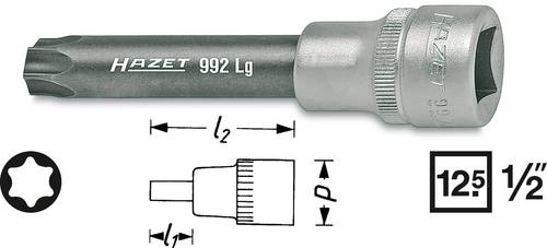 Hazet Steckschlüssel-Bit-Einsatz 1/2  (12.5 mm) 992LG-T60 von Hazet