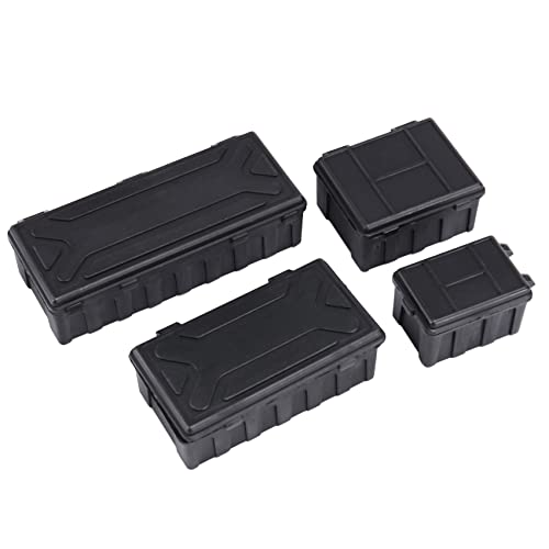 Hbaebdoo 4 Stück Kunststoff-Aufbewahrungsbox für Gepäck, Dekowerkzeug für 1/10 RC Raupe Axial SCX10 90046 TRX4 TRX6 Redcat Gen8,1 von Hbaebdoo