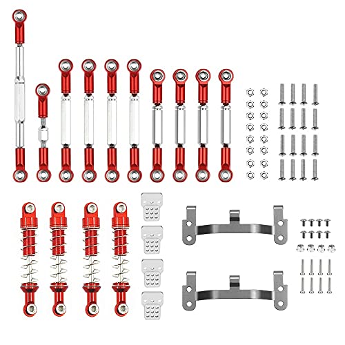 Hbaebdoo Set mit Stoßdämpfern für Lenkstange, aus Metall, für Auto-Upgrade-Teile C14 C24 C24-1 1/16, ferngesteuert, 1 von Hbaebdoo