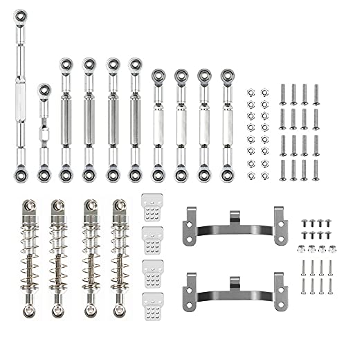 Hbaebdoo Set mit Stoßdämpfern für Lenkstange, aus Metall, für Auto-Upgrade-Teile C14 C24 C24-1 1/16, ferngesteuert, 2 von Hbaebdoo