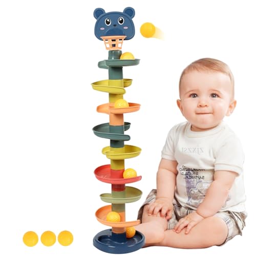 Hbbgdiy Ball Drop-Spielzeug im Alter von 3 Monaten+ mit 9 Bällen 9-Layer-Kleinkindkugelspielzeug, sichere Bildungsursache und wirksamen Spielzeug Interactive Pound EIN Ball Spielzeugball Drop-, Kle von Hbbgdiy