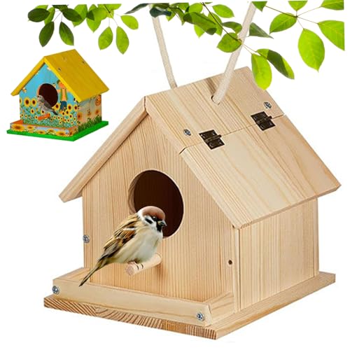 Bird House Kit, Holzvogelhäuser zum Malen und Bauen, DIY -Vogelhaus -Kits mit Pinsel, Schraubendreher, Befestigungsschrauben und 6 Farben Farben für Kinder 3+ Bird House Kit, Holzvogelhäuser zum Malen und Bauen, DIY -Vogelhaus -Kits mit Pinsel, Schraubendreher, Befestigungsschrauben und 6 Farben Farben für Kinder 3+ von Hbbgdiy