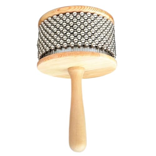 Cabasa 4.5 '' Edelstahlholz -Holzgriff Shaker -Instrument mit Perlenkette Lateinische Percussion Cabasa für Bandmusikausbildung, Hand -Percussion -Instrumente Cabasa 4.5 '' Edelstahlholz -Holzgriff Shaker -Instrument mit Perlenkette Lateinische Percussion Cabasa für Bandmusikausbildung, Hand -Percussion -Instrumente von Hbbgdiy