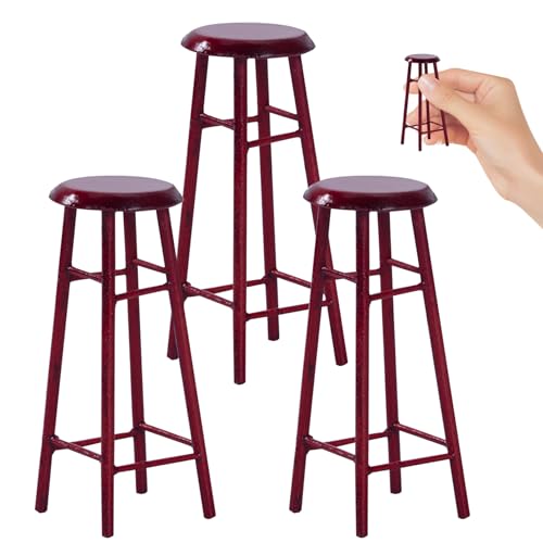 Dollhouse Möbel, 3pcs Holz kleine Barhocker 1:12 mini bar Stool pollhouse Accessoires vorgespielt spielspielzeugmodell Layout Requisiten Desktop dekor. Dollhouse Möbel, 3pcs Holz kleine Barhocker 1:12 mini bar Stool pollhouse Accessoires vorgespielt spielspielzeugmodell Layout Requisiten Desktop dekor. von Hbbgdiy